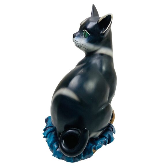 Vintage Ceramic Black Cat Coin Bank & Message Board 9" Tall Figurine Unique - Picture 3 of 11